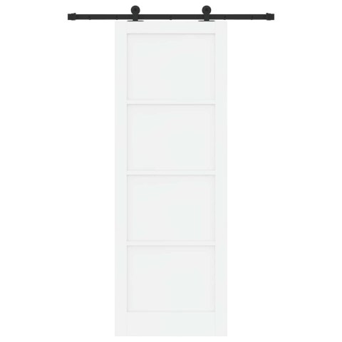 Drzwi przesuwne ORKDAL Biały 83 x 232 cm Lite drewno sosnowe
