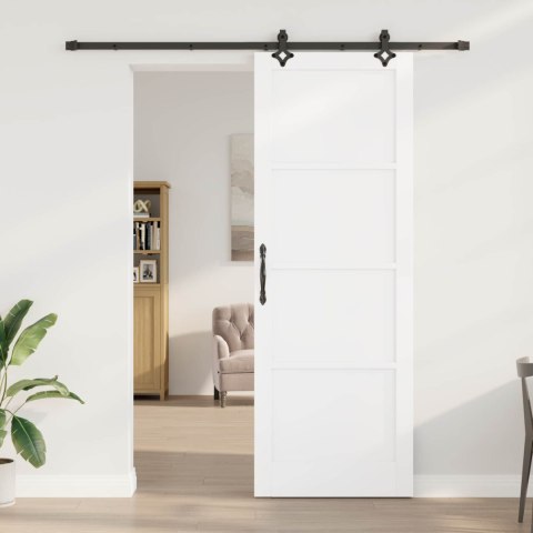 Drzwi przesuwne ORKDAL Biały 83 x 232 cm Lite drewno sosnowe