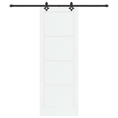 Drzwi przesuwne ORKDAL Biały 83 x 232 cm Lite drewno sosnowe