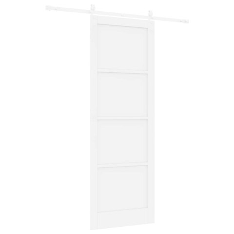 Drzwi przesuwne ORKDAL Biały 83 x 232 cm Lite drewno sosnowe