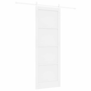 Drzwi przesuwne ORKDAL Biały 83 x 232 cm Lite drewno sosnowe