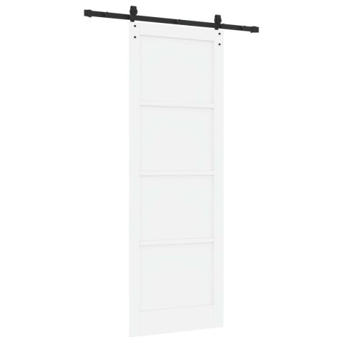 Drzwi przesuwne ORKDAL Biały 83 x 232 cm Lite drewno sosnowe