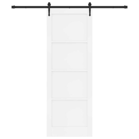 Drzwi przesuwne ORKDAL Biały 83 x 232 cm Lite drewno sosnowe