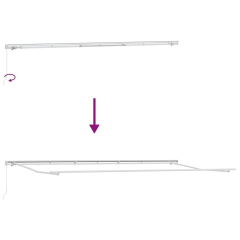 Markiza wysuwana Żółty i pomarańczowy 600 × 300 cm