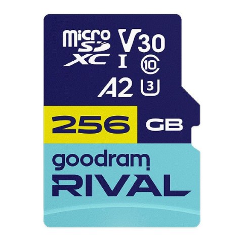 Karta pamięci microSDXC GOODRAM Rival 256GB UHS-I U3 V30 C10 A2 + adapter