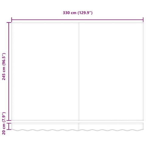 Rama markizy Zielony i Żółty 350 x 250 cm