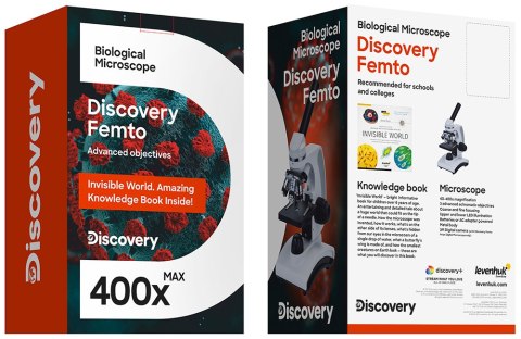 (PL) Mikroskop cyfrowy Levenhuk Discovery Femto Polar z książką