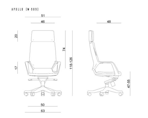 Fotel biurowy Apollo BL418 czarny/biały