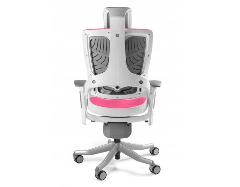 Fotel biurowy Wau 2 BL401 tkanina magenta/biały