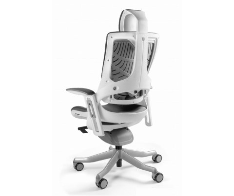 Fotel biurowy Wau 2 BL408 tkanina khaki/biały
