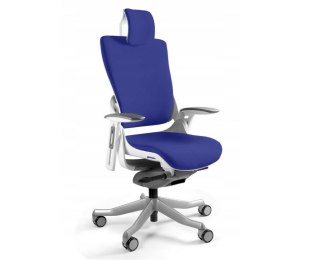 Fotel biurowy Wau 2 BL415 tkanina royalblue/biały