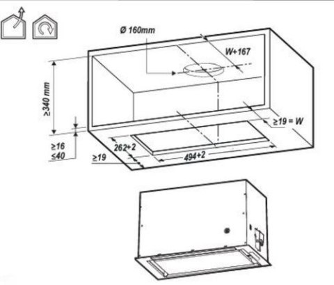 Okap podszafkowy do zabudowy ELICA LANE BL/A/52 PRF0165830 (OUTLET)