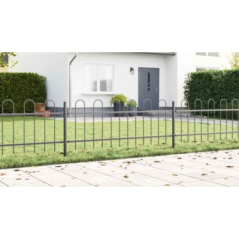 Ogrodzenie Ogrodowe 6 pcs Szary 10,2 x 0,6 m
