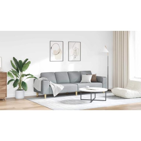 Sofa do salonu Jasnoszary 250 x 77 x 76 cm Poliester