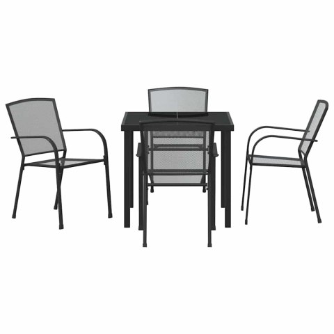 Zestaw do jadalni w ogrodzie 5 pcs Antracyt