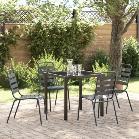 Zestaw do jadalni w ogrodzie 5 pcs Antracyt