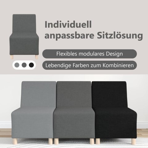 Modułowa sofa bez podłokietników 3 pcs Ciemnoszary