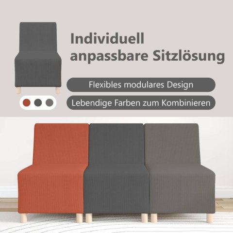 Modułowa sofa bez podłokietników 3 pcs Ciemnoszary