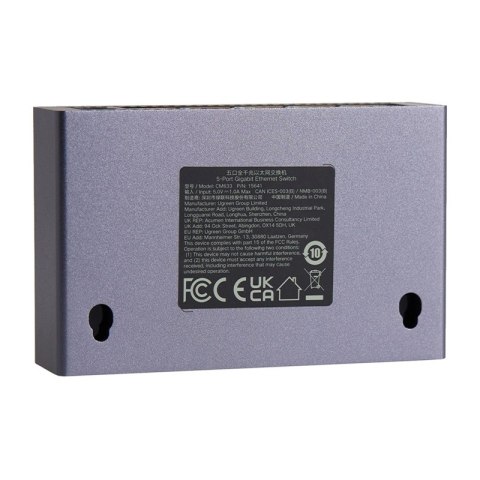 Switch ETHERNET UGREEN CM633 5-portowy Gigabit (czarny)