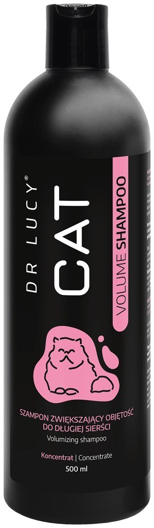 DR LUCY - CAT VOLUME SHAMPOO 500 ML SKONCENTROWANY, SZAMPON ZWIĘKSZAJĄCY OBJĘTOŚĆ DLA KOTÓW O DŁUGIEJ SIERŚCI