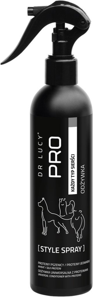 DR LUCY - PRO STYLE SPRAY - REGENERUJĄCA ODŻYWKA Z PROTEINAMI PSZENICY I JEDWABIEM DLA PSÓW