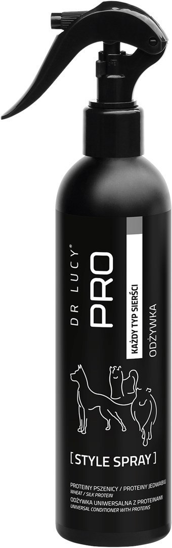 DR LUCY - PRO STYLE SPRAY - REGENERUJĄCA ODŻYWKA Z PROTEINAMI PSZENICY I JEDWABIEM DLA PSÓW