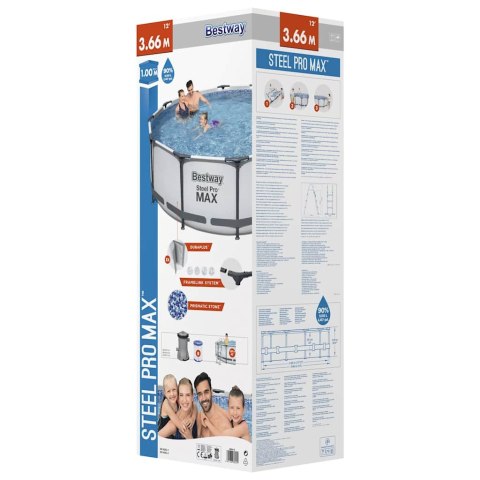 Bestway Basen Steel Pro MAX z akcesoriami, 366x100 cm