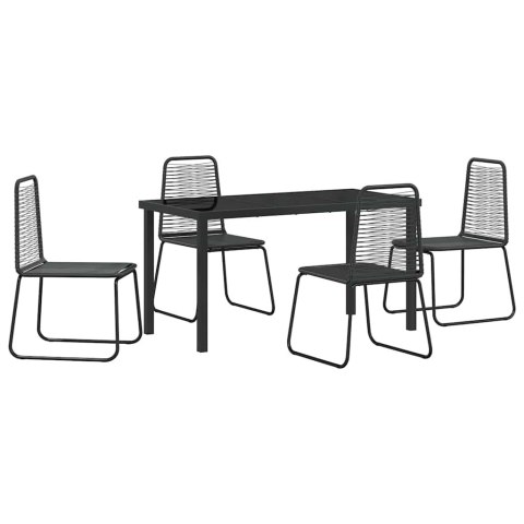 Zestaw do jadalni w ogrodzie 5 pcs Czarny