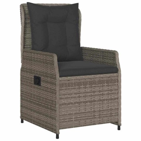 Zestaw do jadalni w ogrodzie 5 pcs Szary polirattan