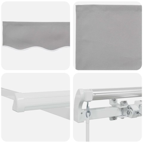 Markiza wysuwana jasnoszary 400 × 300 cm Poliester i aluminium
