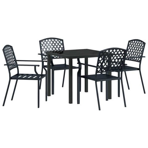 Zestaw do jadalni w ogrodzie 5 pcs Antracyt