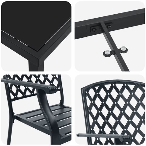 Zestaw do jadalni w ogrodzie 5 pcs Antracyt