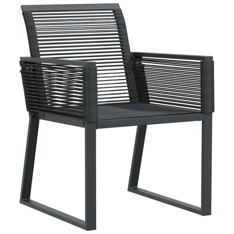 Zestaw do jadalni w ogrodzie 5 pcs Czarny