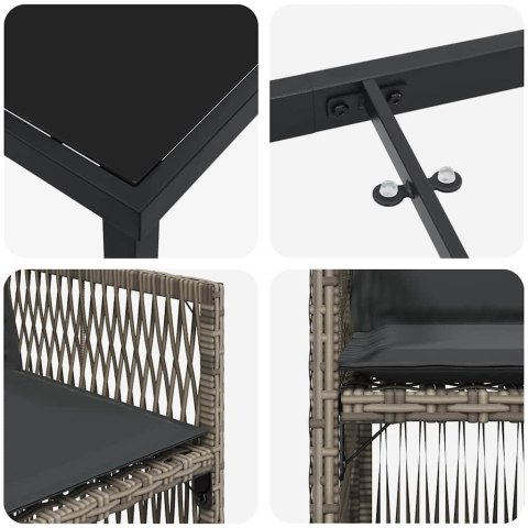 Zestaw do jadalni w ogrodzie 5 pcs Szary
