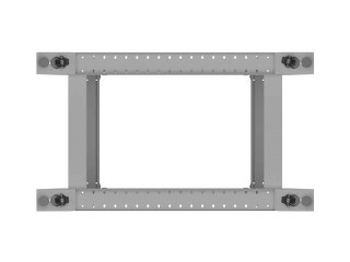 LANBERG OPEN RACK 19" 22U 600X1000 SZARY
