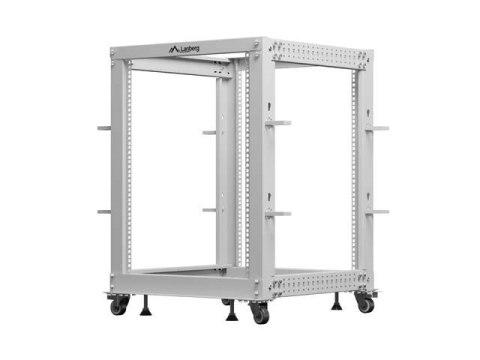LANBERG OPEN RACK 19" 15U 600X600-1100 REGULOWANY SZARY