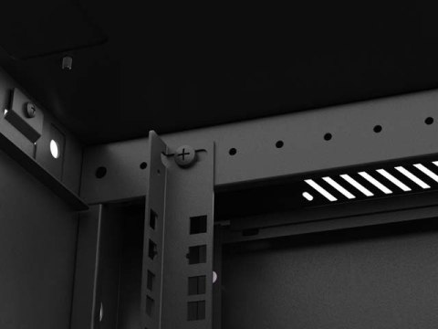 LANBERG SZAFA INSTALACYJNA RACK WISZĄCA 19" 12U 600X600 CZARNA DRZWI PERFOROWANE (FLAT PACK)