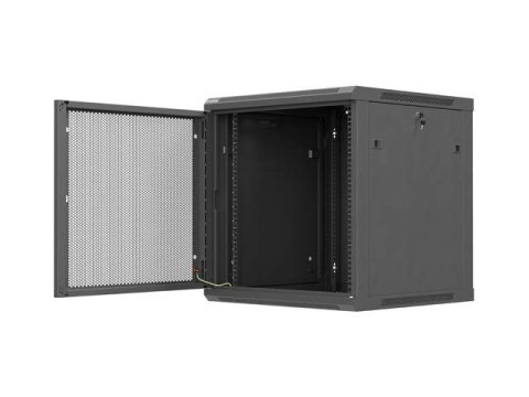 LANBERG SZAFA INSTALACYJNA RACK WISZĄCA 19" 12U 600X600 CZARNA DRZWI PERFOROWANE (FLAT PACK)
