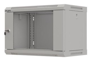 LANBERG SZAFA INSTALACYJNA RACK WISZĄCA 19" 6U 540X350 SZARA DRZWI PRZESZKLONE (FLAT PACK)