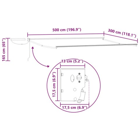 Elektryczna Rozkładana Markiza 5 x 3 m