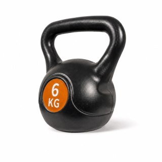 Kettlebell 6 kg, plastikowy z wypełnieniem cementowym
