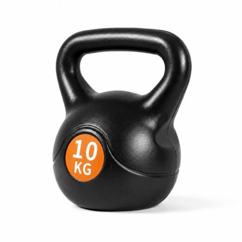 Kettlebell 10 kg, plastikowy z wypełnieniem cementowym