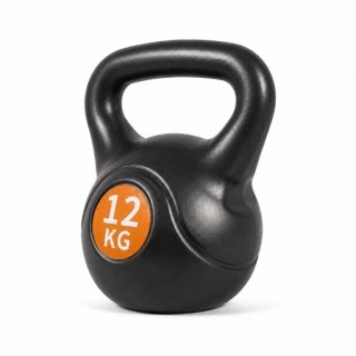 Kettlebell 12 kg, plastikowy z wypełnieniem cementowym