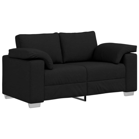 Sofa 3 pcs Czarny 219 x 80 x 82 cm Tkanina lniana