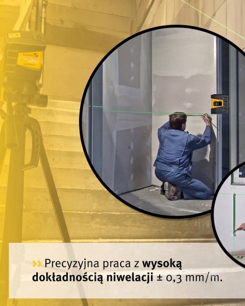 Laser krzyżowy STABILA LAX 60G, zestaw 3-częściowy