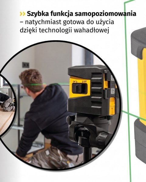 Laser krzyżowy STABILA LAX 60G, zestaw 3-częściowy
