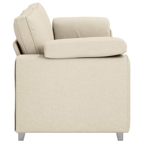 Sofa 3-osobowa Beżowy 220 cm Tkanina lniana