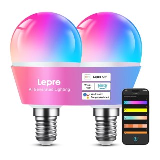 Żarówka LED LEPRO BP1-2 E14 Bluetooth Wi-Fi 470lm 2szt.