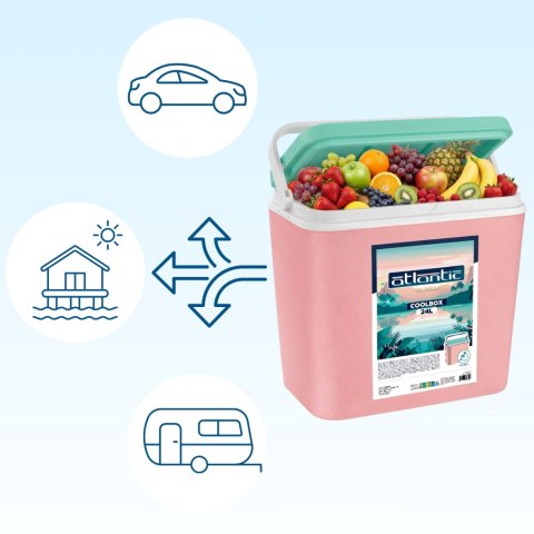 Lodówka ATLANTIC 24L Różowa Kamai