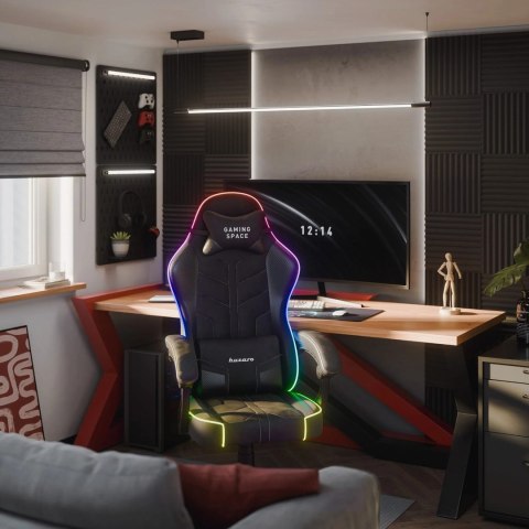 Fotel gamingowy Huzaro Force 2.7 RGB Black